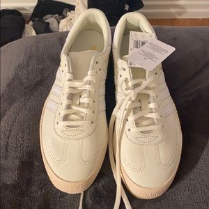 Adidas Platform Sambas- white/offwhite